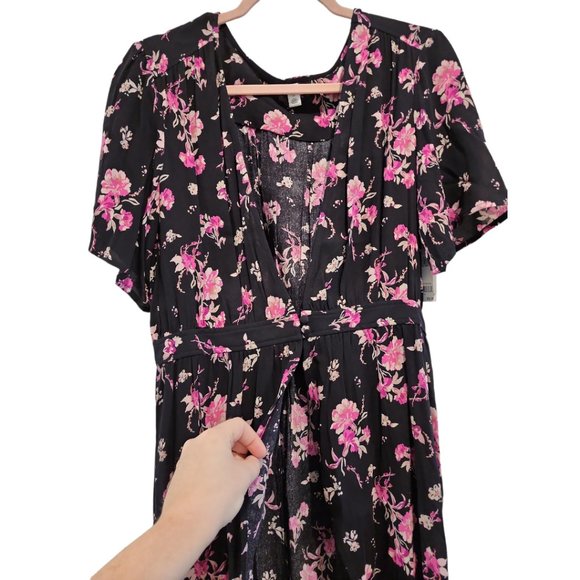 Floral Open Front Kimono Dress - Picture 4 of 6